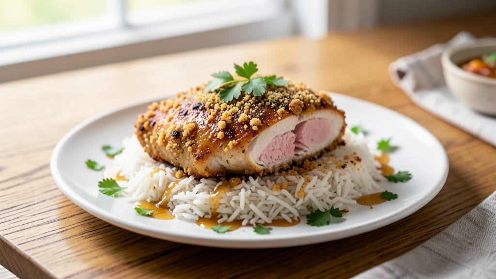 Baked Panko Crusted Chicken Breast Recipe: Crunchy Gold Crust Hides Juicy Centers