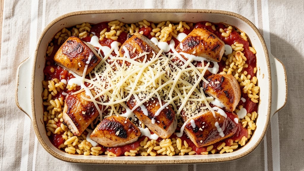 Baked Chicken Orzo Casserole Recipe: One-Pan Cheesy Crunch With Juicy Meat