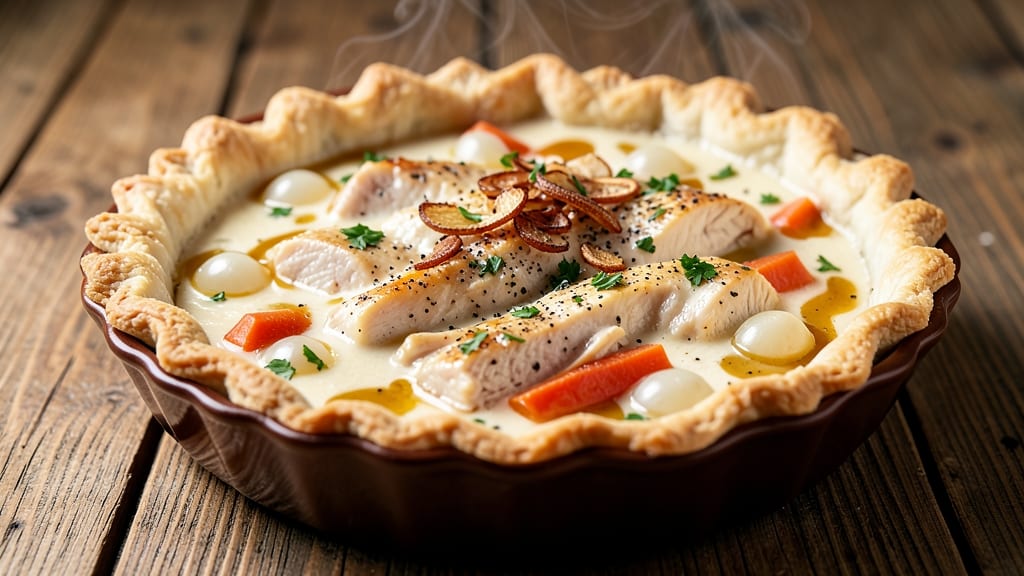 Awesome Chicken Pot Pie Recipe: Flaky Pastry Hugs Juicy Chicken and Veggies