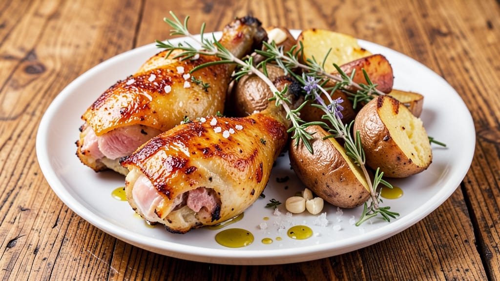 Baked Chicken Legs and Potatoes Recipe: Crispy Herb Crust Meets Golden Potatoes