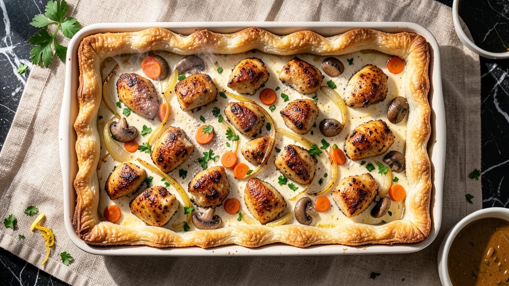 All Recipe Sheet Pan Chicken Pot Pie: Crispy Dumpling Top Without the Mess