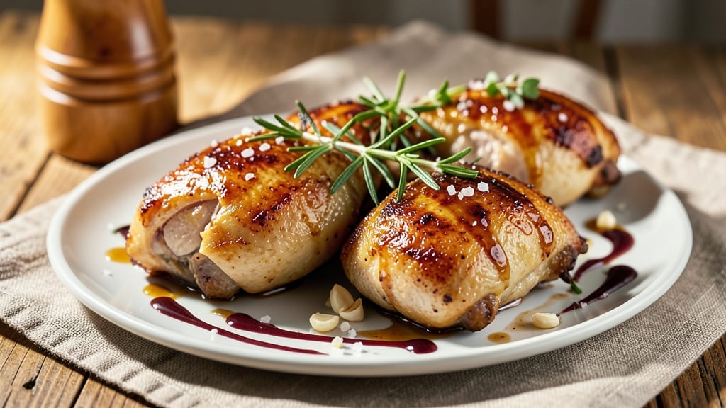 Baked Chicken Thighs Recipe Ideas: Honey Mustard Glaze That Caramelizes to Sticky Richness