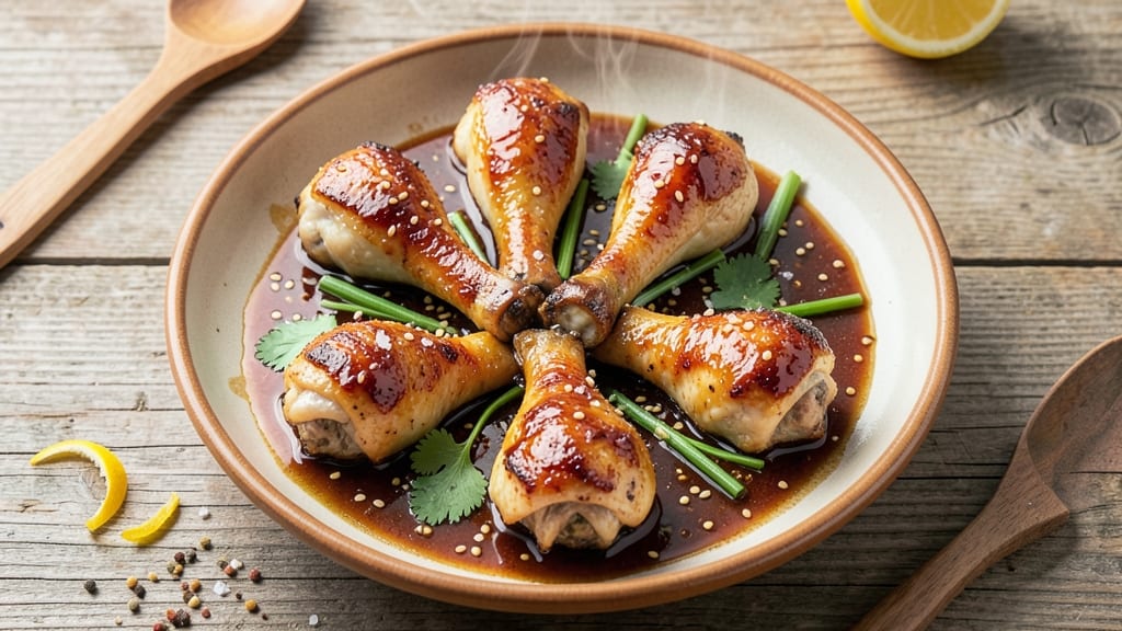 Baked Teriyaki Chicken Legs Recipe: Glazed Caramelized Crunch With Sticky Sweet Bite