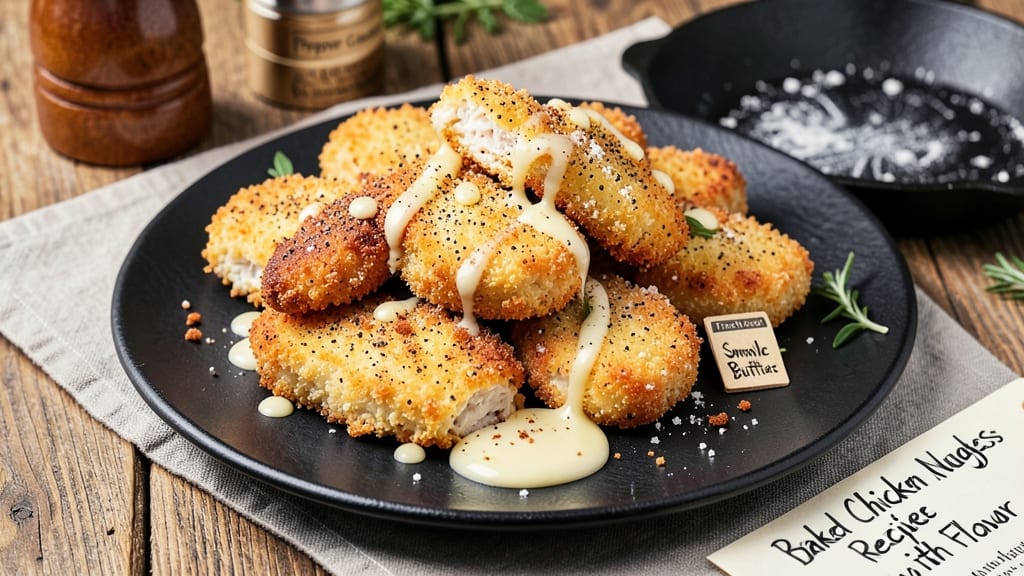 Baked Chicken Nuggets Recipe With Flour: Golden Crunch From Simple Pantry Staples