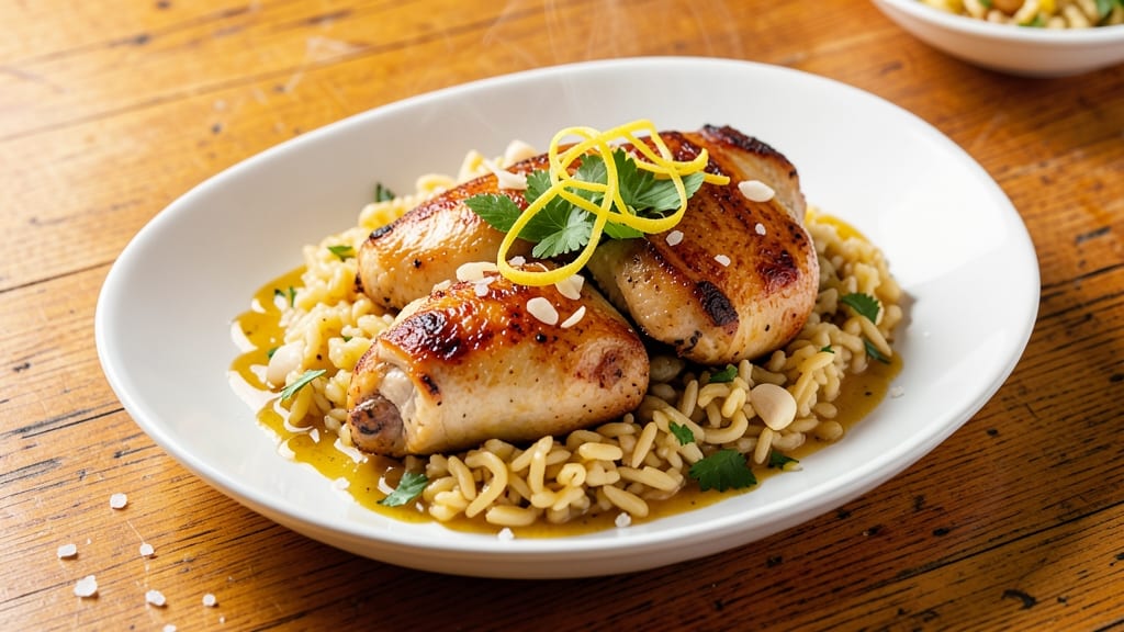 Baked Lemon Chicken and Orzo Recipe: Bright Citrus Crunch in One Pot
