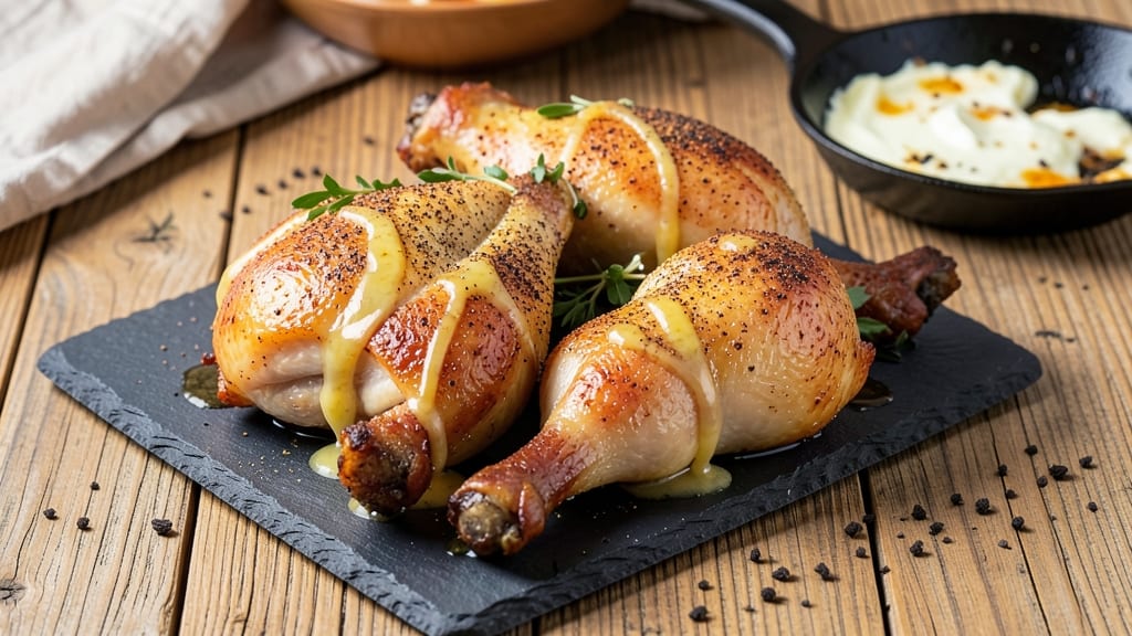 Baked Whole Chicken Legs Recipe: Buttery Crisp Skin, Juicy Meat in One Pan