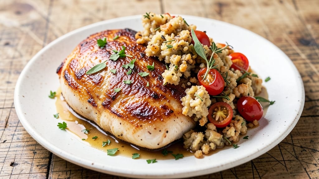 Baked Chicken Breast With Stove Top Stuffing Recipe: One-Pan Juicy Chicken and Herbed Dumpling Harmony