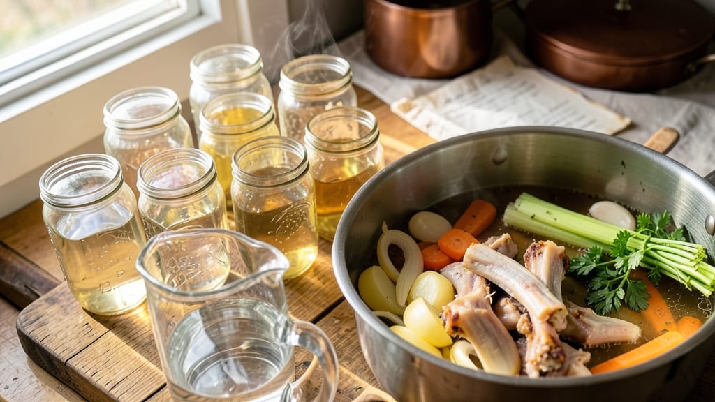 Chicken Broth Canning Recipe: Sterilized Jars for Long-Term Pantry Staples