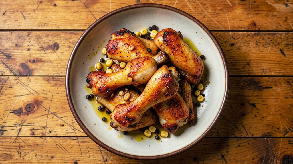 Chicken Legs and Wings Recipe: Crispy-Skinned Bites with Smoky Garlic Glaze