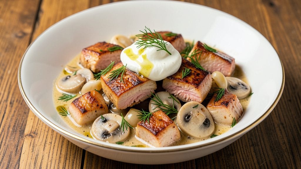 Chicken Stroganoff Recipe: Sour Cream and Mushroom Velvety Masterpiece