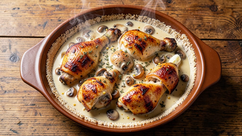 Baked Chicken Drumsticks With Cream Of Mushroom Soup Recipe: Silky Sauce-Braised Crispy Edges