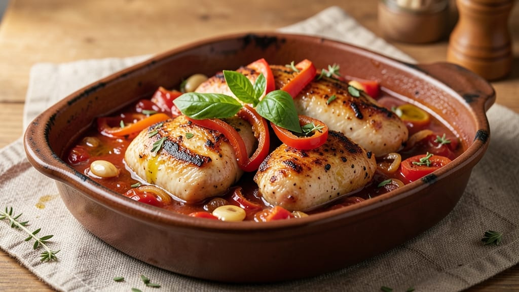 Baked Boneless Chicken Cacciatore Recipe: Tomato-Braised Richness with Herbs