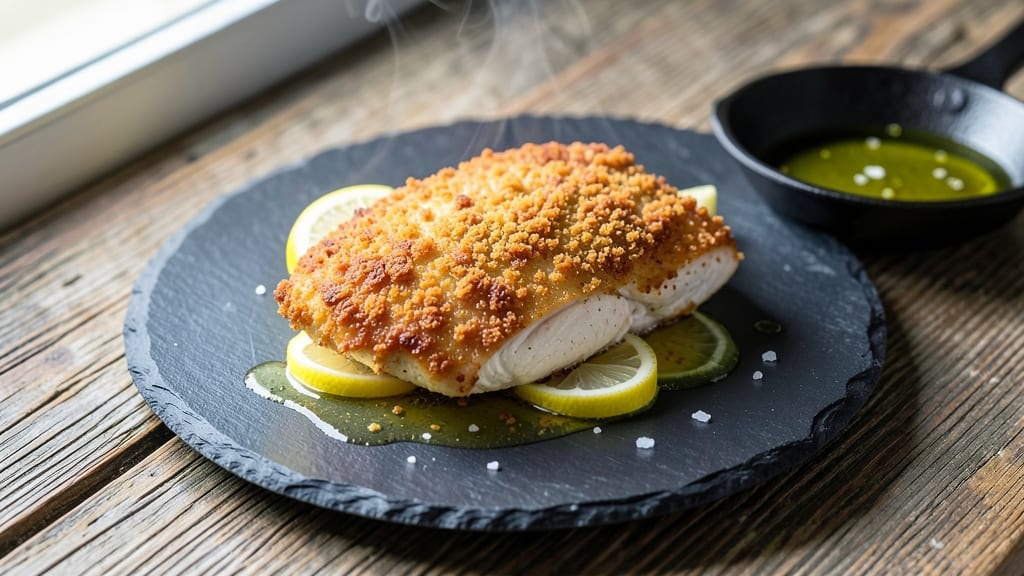 German Chicken Recipe: Crispy-Breaded Schnitzel With Tangy Mustard Dip